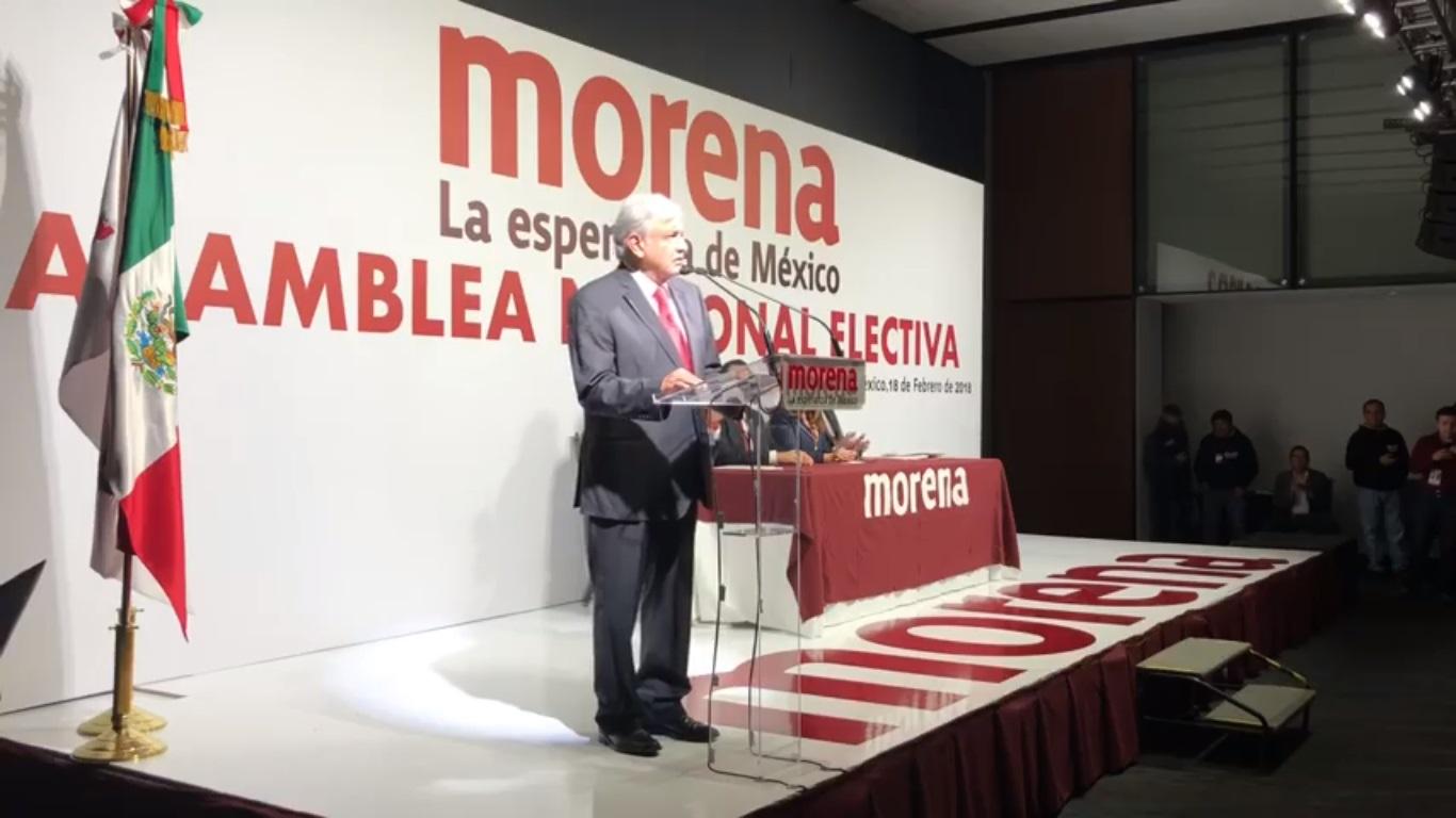 AMLO, ratificado como candidato presidencial de Morena