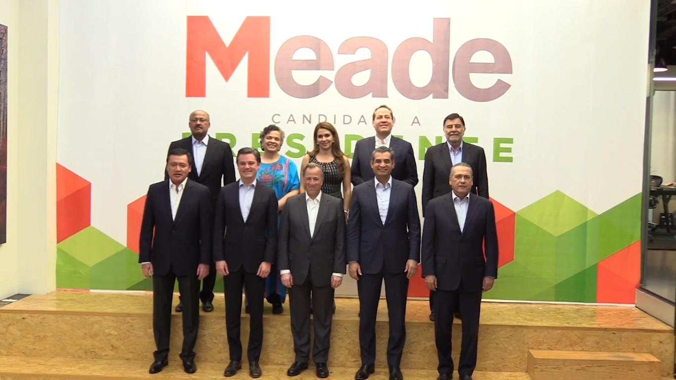 Van Osorio, Beltrones y Paredes a campaña de Meade