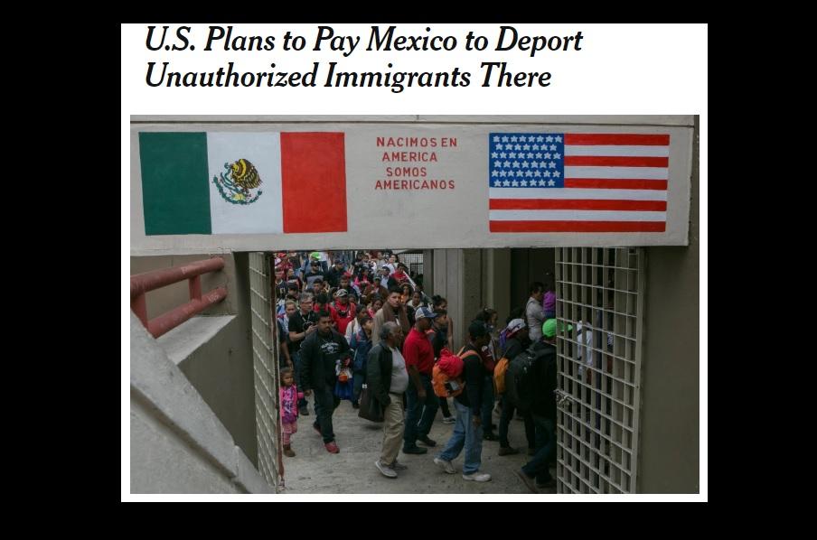 Estudia administración Trump pagar a México para deportar migrantes