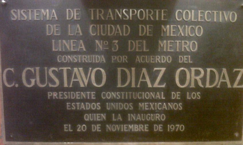 "Borran" el nombre de Díaz Ordaz del Metro, en la víspera del 2 de octubre