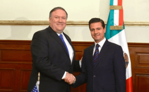 Concluye encuentro entre Enrique Peña Nieto y Mike Pompeo