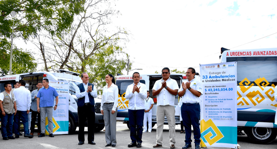Quintana Roo invierte 42.2 millones de pesos en nuevas ambulancias