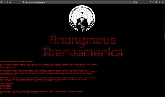 Anonymous hackea página de Conapred y acusa al Gobierno de censura