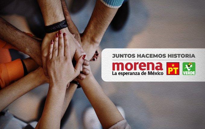 Morena se alía con los partidos PT y Verde Ecologista rumbo a junio 2021