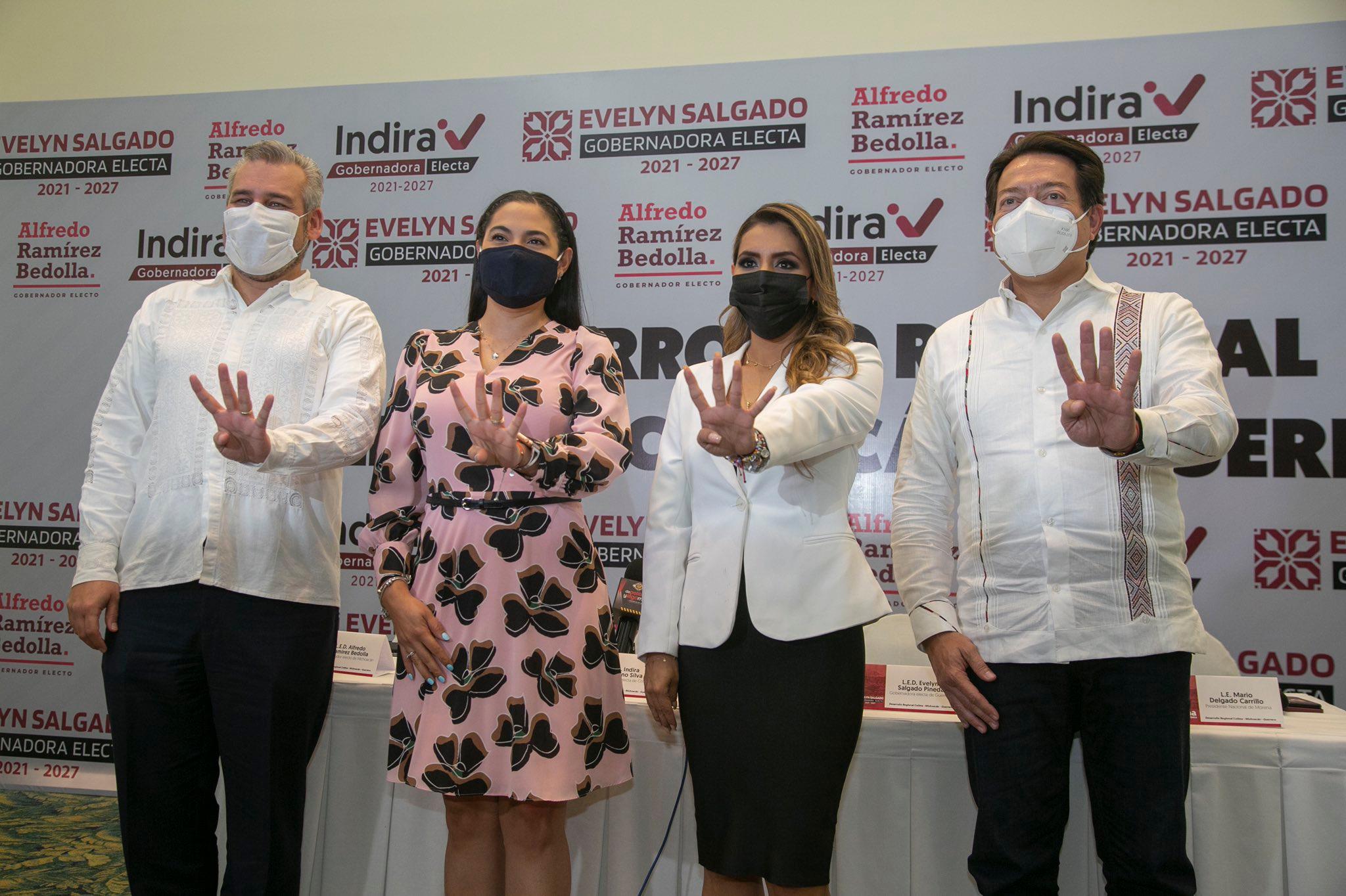 Gobernadores electos de Michoacán, Colima y Guerrero / @ARBedolla