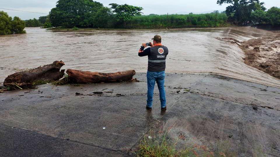 Huracán Grace causó inundaciones en Veracruz / @CuitlahuacGJ