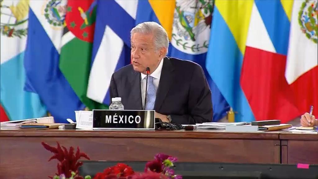 Andrés Manuel López Obrador en la apertura de la VI Cumbre de Celac