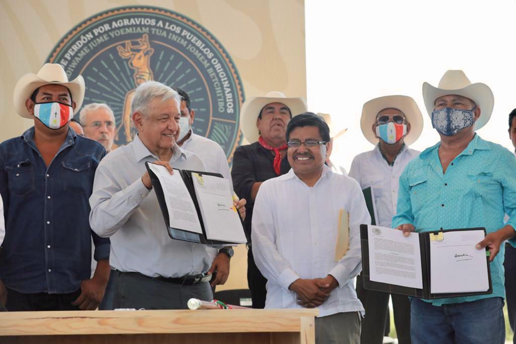 Andrés Manuel López Obrador con el Pueblo Yaqui / Presidencia de la República