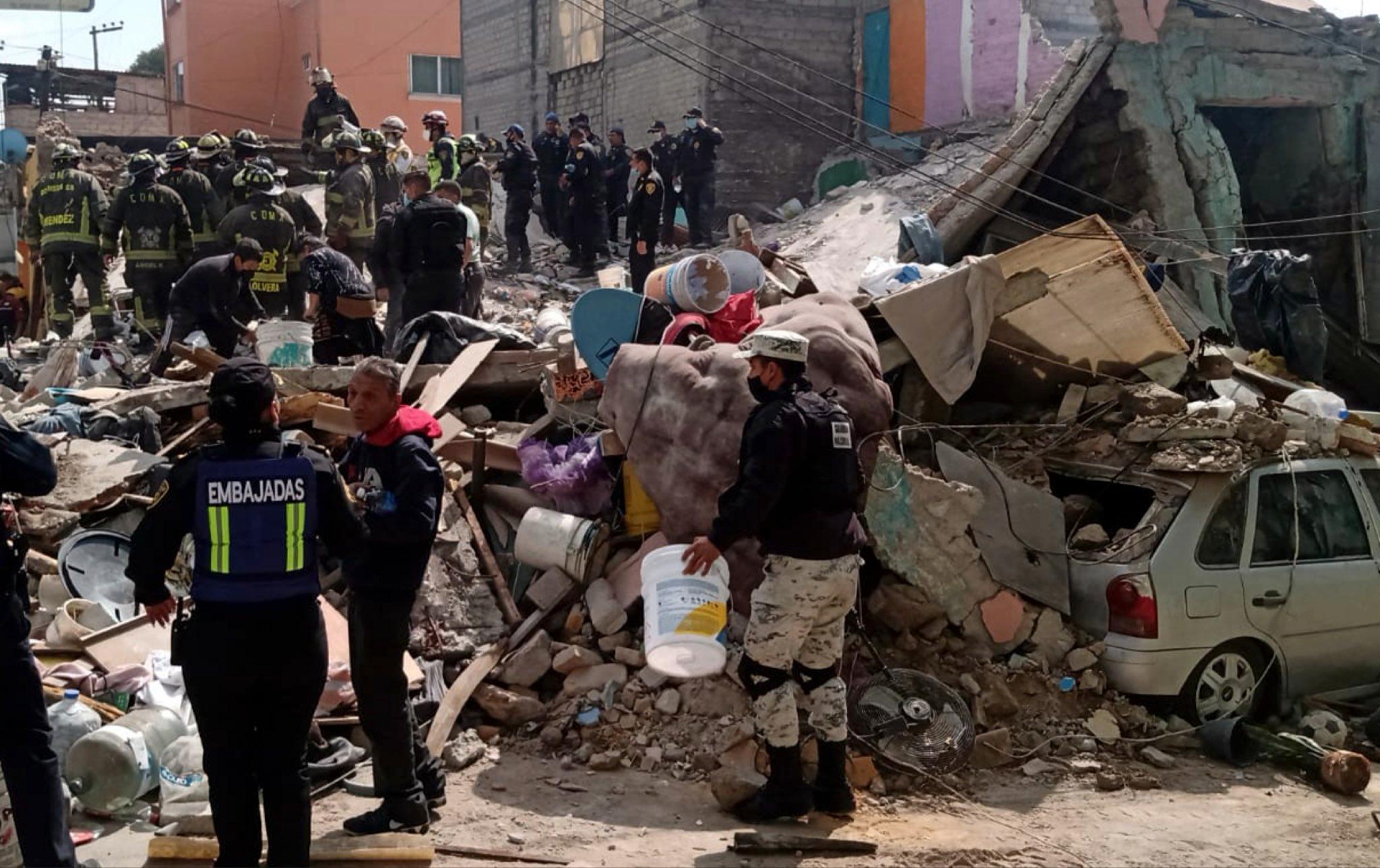 Explosión en casa de CDMX / @GN_MEXICO_