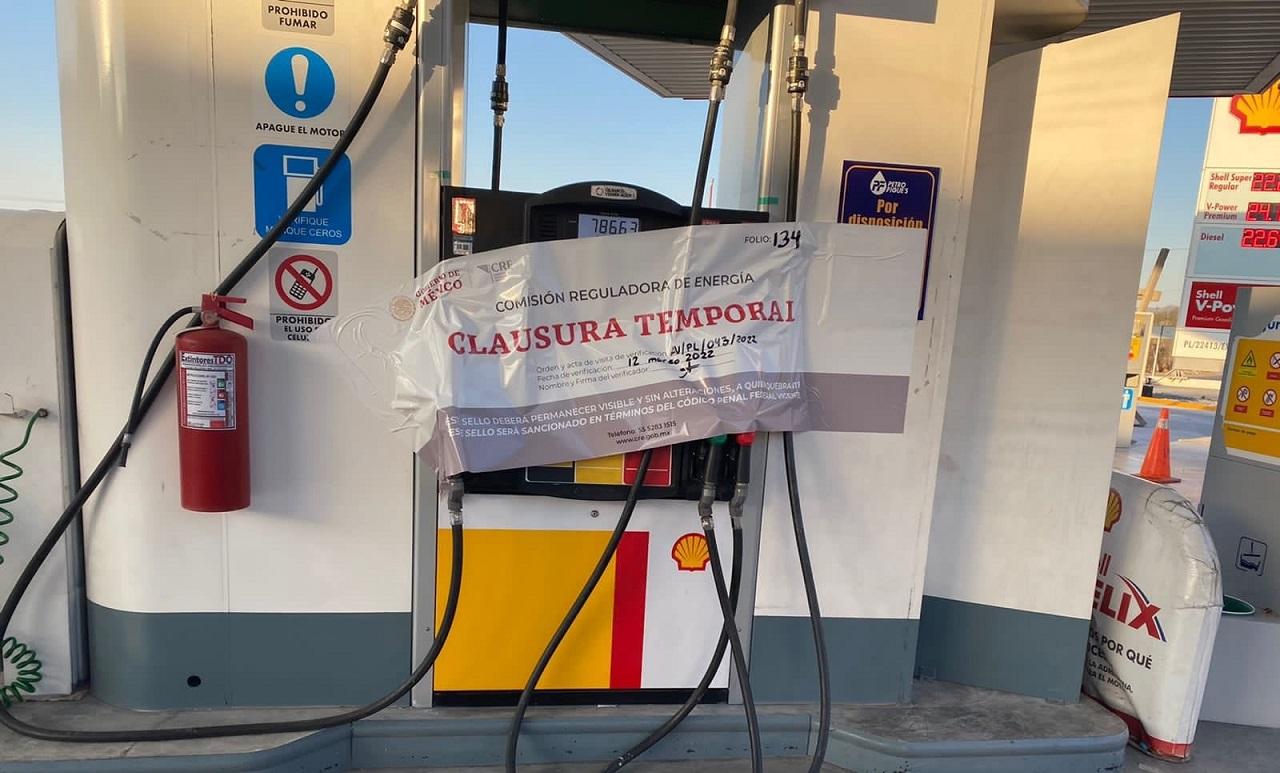 Gasolinera de Shell clausurada / @CRE_Mexico