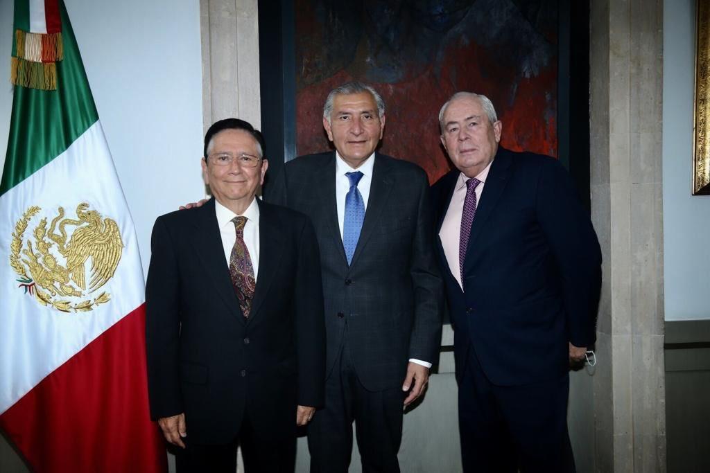 De izquierda a derecha: Ignacio Ovalle, Adán Augusto López y Leonel Cota / @SEGOB_mx