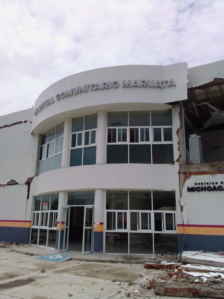 Daños por el sismo en Maruata, Michoacán