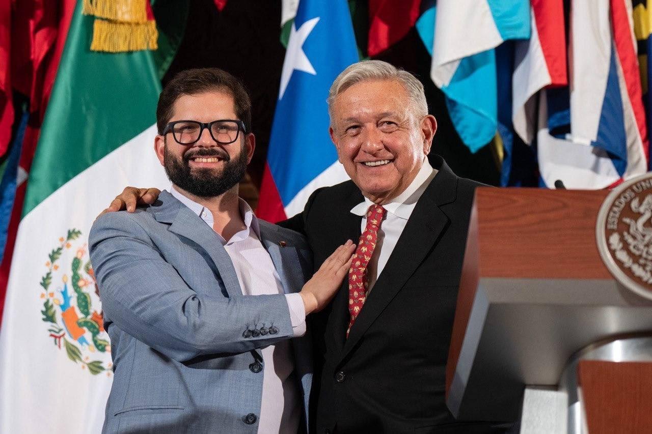 Gabriel Boric y Andrés Manuel López Obrador / @gabrielboric
