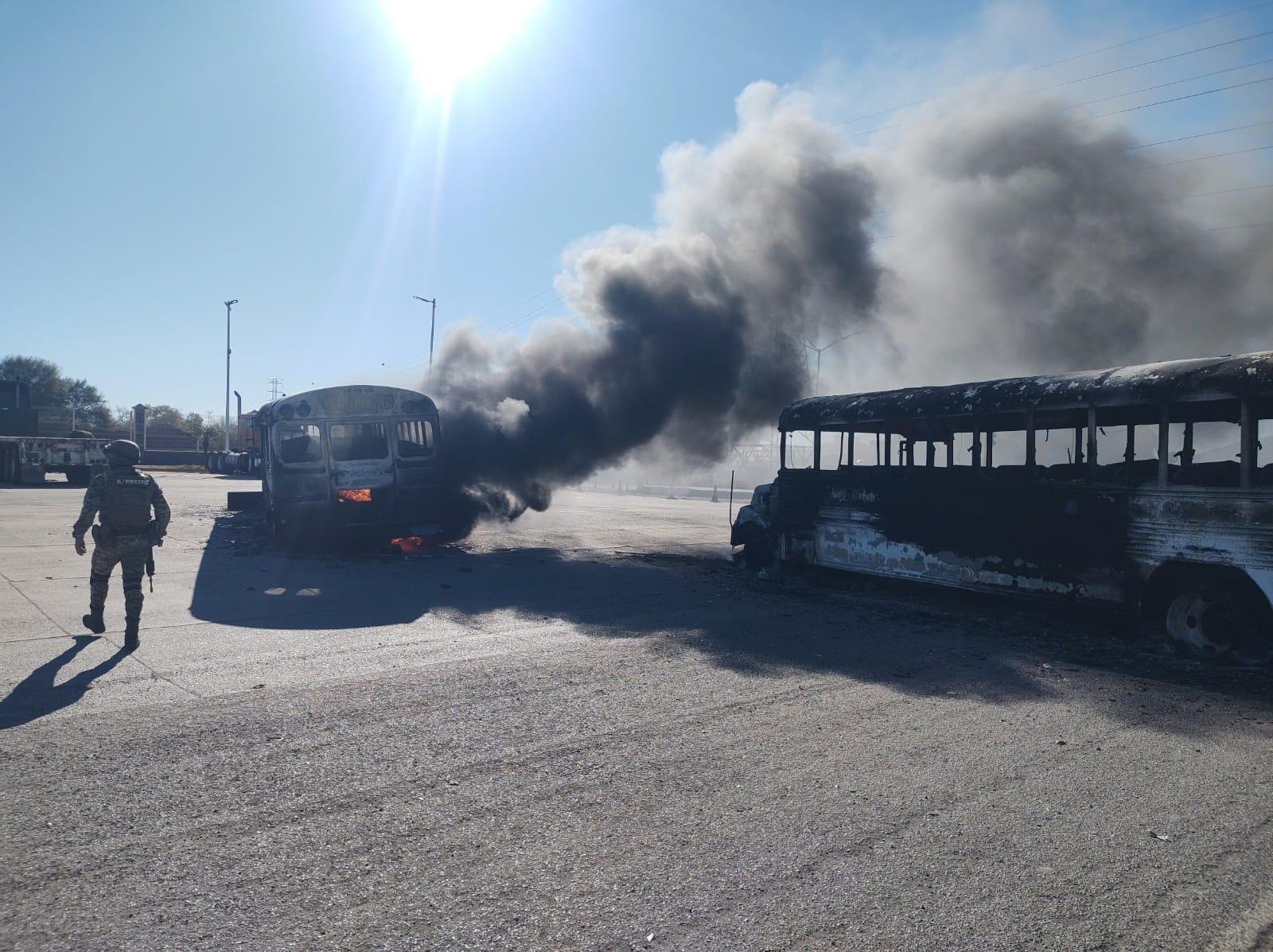 Autobuses quemados por captura de Ovidio Guzmán