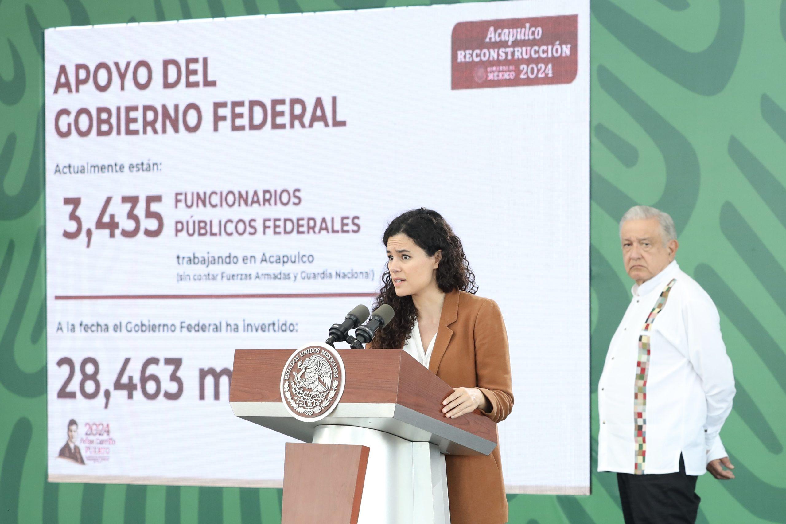 Luisa María Alcalde y Andrés Manuel López Obrador / Segob